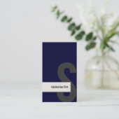 Law Firma Lawyer Visitekaartje Bold Monogram Navy (Staand voorkant)