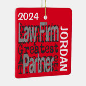 Law Firma Partner Extraordinaire CUSTOM Keramisch Ornament (Rechts)