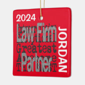 Law Firma Partner Extraordinaire CUSTOM Keramisch Ornament (Links)