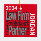 Law Firma Partner Extraordinaire CUSTOM Keramisch Ornament (Voorkant)