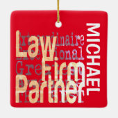 Law Firma Partner Extraordinaire CUSTOM Keramisch Ornament (Achterkant)
