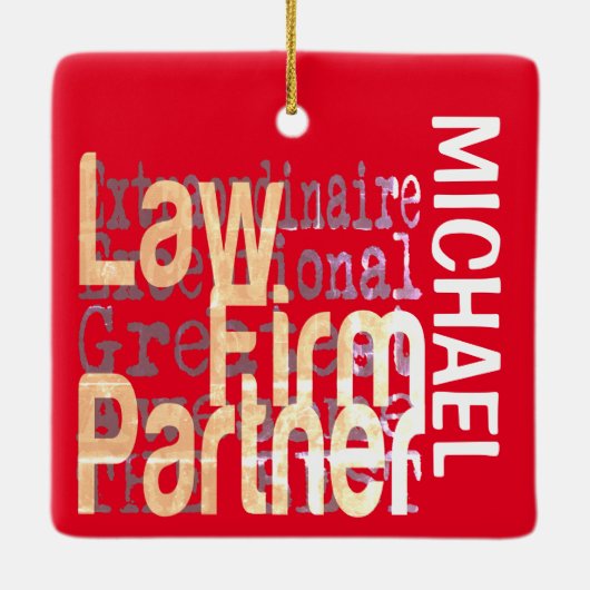 Law Firma Partner Extraordinaire CUSTOM Keramisch Ornament (Achterkant)