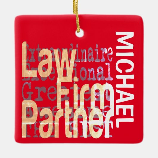 Law Firma Partner Extraordinaire CUSTOM Keramisch Ornament (Voorkant)