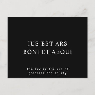 Law Goodness & Equity Inspirerend Latijnse Quote Briefkaart