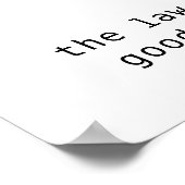 Law Goodness & Equity Inspirerend Latijnse Quote Poster (Hoek)