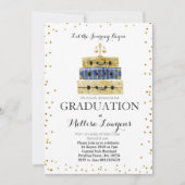 Law Graduation Party Invitation Gold confetti Kaart (Voorkant)