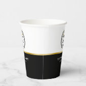 Law Justice Logo Zwart Wit Goud Papieren Bekers (Rechts)
