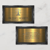 Law Justice Scales | ANTIEK LIJST | Goud Metaal Visitekaartje (Voorkant / Achterkant)
