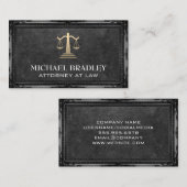 Law Justice Scales | Antiek Lijst Visitekaartje (Voorkant / Achterkant)