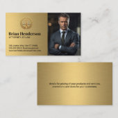 Law Justice Scales Logo | Zakelijk Man in Suit Visitekaartje (Voorkant / Achterkant)