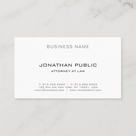 Law Kantoor Advocaat Advocaat Modern Elegant Sjabl Visitekaartje (Achterkant)
