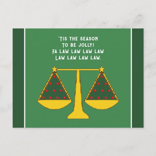 Law Kantoor Holiday Briefkaart (Voorkant)