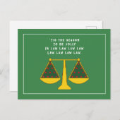 Law Kantoor Kerstfeestay Greeting Briefkaart (Voorkant / Achterkant)