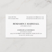 Law Kantoor Legal Formal Professional Zwart Visitekaartje (Voorkant)