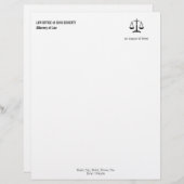LAW KANTOOR Letterhead Briefhoofd Ontwerp (Voorkant / Achterkant)