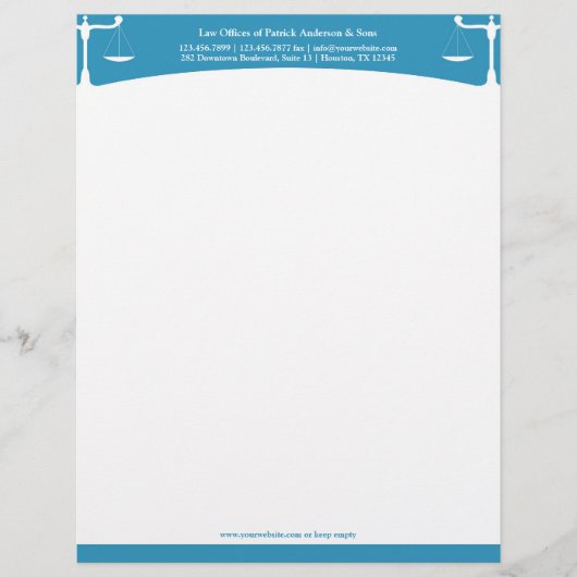 Law Letterhead Gepersonaliseerd Briefhoofd (Voorkant)