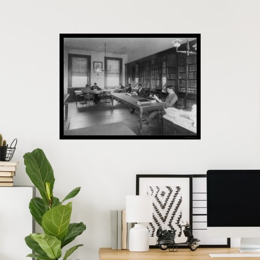 Law Library aan Howard University 1900 Poster (Thuiskantoor)