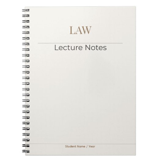Law Notebook – Minimal Academic Edition Notitieboek (Voorkant)