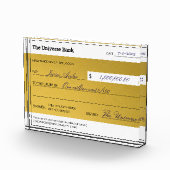 Law of Attraction Elegant Gold Abundance Check Fotoblokken (Rechts)