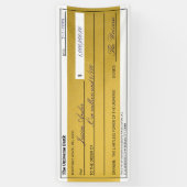 Law of Attraction Elegant Gold Abundance Check Spandoek (Verticaal)