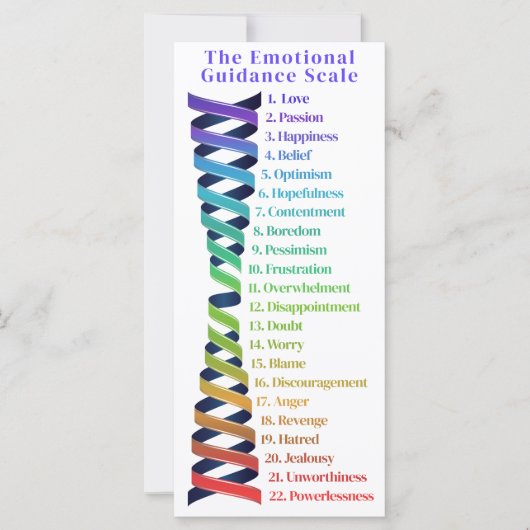 Law of Attraction Emotion Guidance Scale Bookmark (Voorkant)