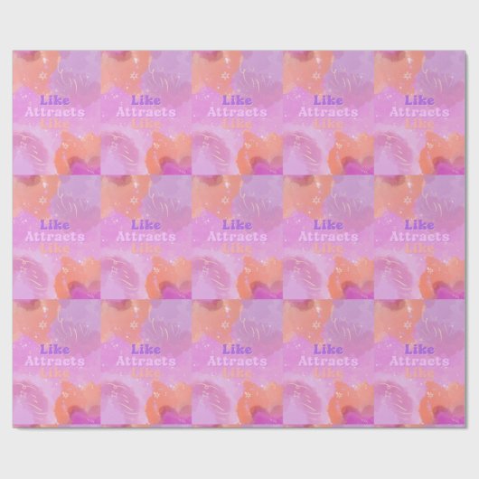 Law of Attraction Motivational Inspirational Pink Cadeaupapier (Vlak)