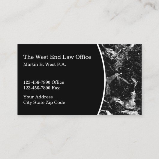 Law Office Attorney Classy Visitekaartje (Voorkant)