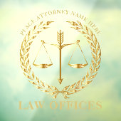 Law Offices - Attorney Justice Scales gepersonalis Raamsticker (Vel 3)