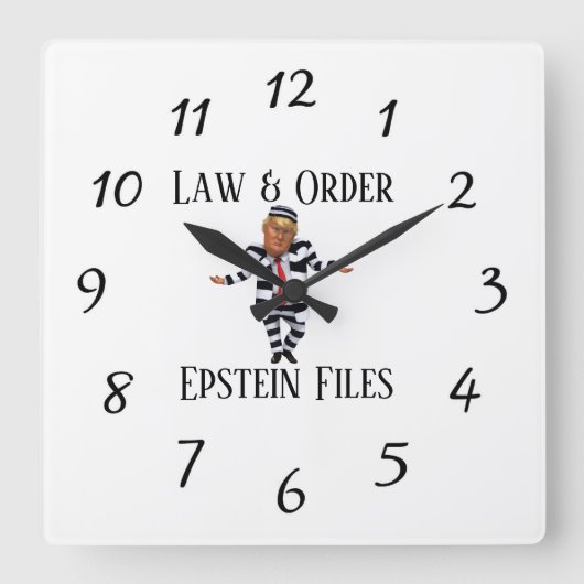 Law & Order Clock Vierkante Klok (Voorkant)
