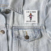 Law & Order-knop Vierkante Button 5,1 Cm (In situ)
