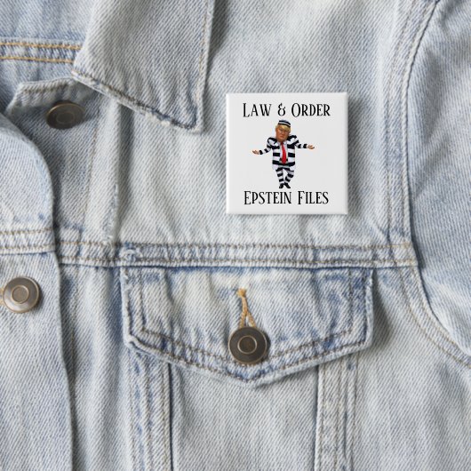 Law & Order-knop Vierkante Button 5,1 Cm (In situ)