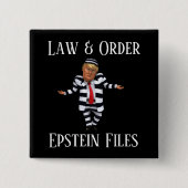 Law & Order-knop Vierkante Button 5,1 Cm (Voorkant)