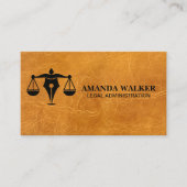 Law Pen Logo | lichtbruin leder Visitekaartje (Voorkant)