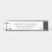 Law Professional Personalized White Desk Name Plat Bureau Naambordje (Voorkant)