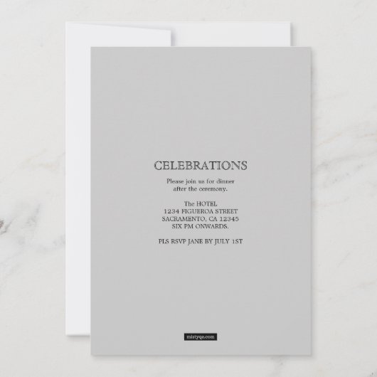 Law-rel Wreath Monogram Law Afstuderen Kaart (Achterkant)