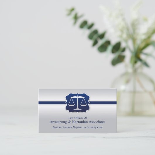 Law Scale Elegant Visitekaartje (Staand voorkant)
