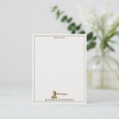 Law Scales Gavel Juridisch Antiek Custom Name Bedankkaart (Staand voorkant)