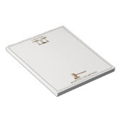 Law Scales Gavel Juridisch Antiek Custom Name Notitieblok (Schuin)