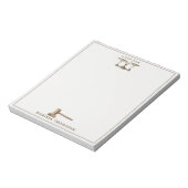 Law Scales Gavel Juridisch Antiek Custom Name Notitieblok (Linkerzijde)