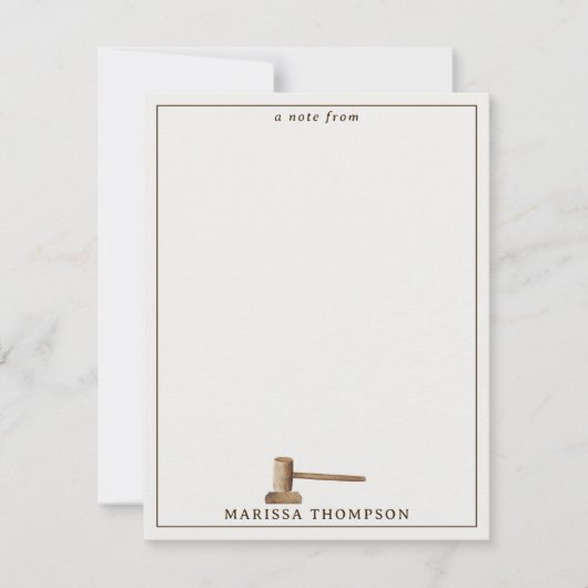 Law Scales Gavel Juridisch Antiek Custom Name Notitiekaartje (Voorkant)