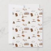 Law Scales Gavel Juridisch Antiek Custom Name Notitiekaartje (Achterkant)