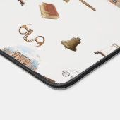 Law Scales Gavel Juridisch Antiek Patroon Bureaumat (Hoek)