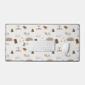 Law Scales Gavel Juridisch Antiek Patroon Bureaumat (Keyboard & Muis)