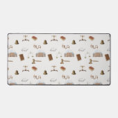 Law Scales Gavel Juridisch Antiek Patroon Bureaumat (Voorkant)