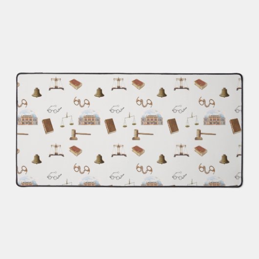 Law Scales Gavel Juridisch Antiek Patroon Bureaumat (Voorkant)