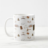 Law Scales Gavel Juridisch Antiek Patroon Koffiemok (Links)