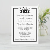 Law School 2022 Afstuderen Invite (Zwarte Petten) Kaart (Staand voorkant)