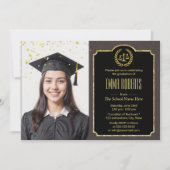 Law School Advocaat Afstuderen Elegant Bruin Foto Kaart (Voorkant)