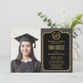 Law School Advocaat Afstuderen Elegant Bruin Foto Kaart (Staand voorkant)