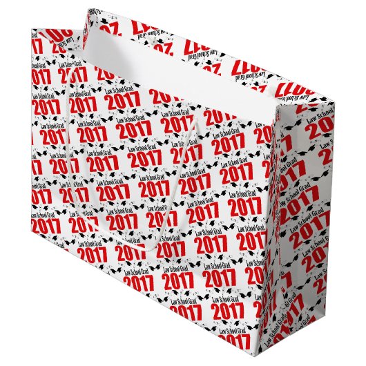 Law School Afstudeerder 2017 Afstuderen Gift Bag ( Groot Cadeauzakje (Voorkant Gekanteld)